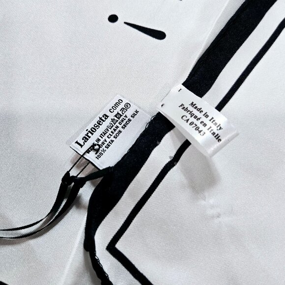 Moschino Couture Logo-Print Silk Scarf - White - Picture 5 of 5